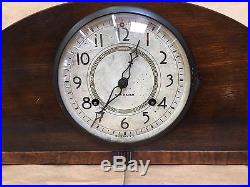 New Haven 8 Day Pendulum Chime Mantle Clock Art Deco Case Must See