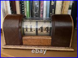 New Haven Flip Clock Perseus Numeral Stylis Timepiece Rare Antique WORKING