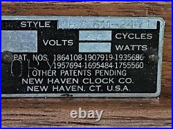 New Haven Flip Clock Perseus Numeral Stylis Timepiece Rare Antique WORKING