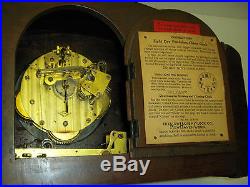 New Haven U. S. A Westminster Chime 8 Day Art Deco Tambour Clock Orleans Working