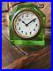 New Haven Uranium Glass Table Clock Green USED