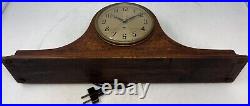 Nice Large Hammond Spin-Start Tambour Mantel Clock 19 Wide, RUNS & KEEPS TIME