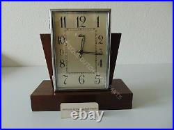 Nice Wooden Art Deco Bulle Clock Large Dial