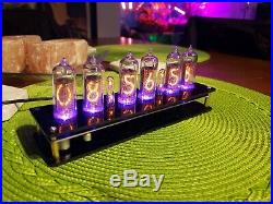 Nixie Clock Fully Assembled NOS IN-14 Tubes Steampunk Vintage