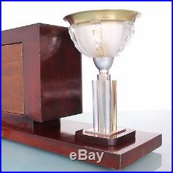 ODO Westminster Mantel Clock/Crystal Lamps Art Deco Antique SYMMETRY Piece Shelf