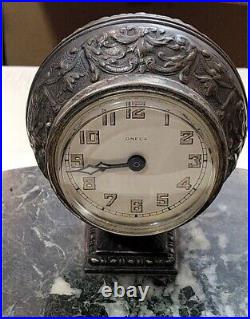 OMEGA Art Deco Desk Marble Clock Mantle Super Rare