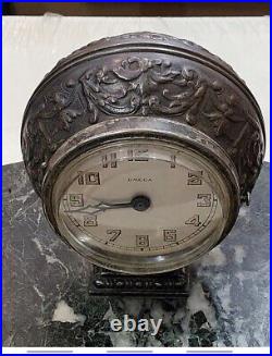 OMEGA Art Deco Desk Marble Clock Mantle Super Rare