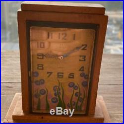 Omega Art Deco 8 Days Vintage Desk Clock 100% Genuine Cloisonne Dial