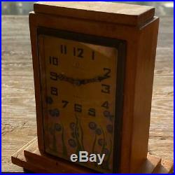 Omega Art Deco 8 Days Vintage Desk Clock 100% Genuine Cloisonne Dial