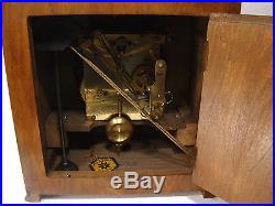 Original JUNGHANS Gong Shelf & Mantel Chimney Clock Germany Art Deco 1920s 1930s