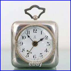 PFEILKEUZ JUNGHANS Alarm Mantel Clock ANTIQUE 1920s BAUHAUS! RESTORED! Germany