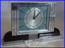 Pendulette JAZ AMPLIC / Art Déco Bakélite et chrome années 30 / Clock Pendule