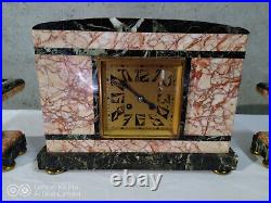 Pendulum Support Fireplace Art Deco IN Marble