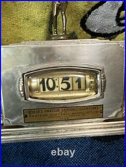 Pennwood Numechron Cyclometer Clock 1930-40s Gold RARE See Pictures For Details