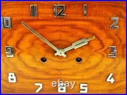 Pure Art Deco Chiming Mantel Clock From Kienzle Black Forest Nut Wood