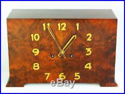 Pure Beautiful Art Deco Chiming Mantel Clock From Gustav Becker