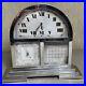 Quality Antique 1920s Swiss Art Deco Mantle / Desk Clock Time Calendar Barometer