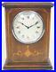 Quality Superb French 8 Day Mantel Clock Solid Mahogany Wood Art Deco Top Mantle