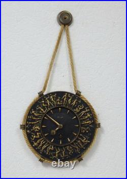 RAR Kienzle 8 Tage Messing Bronze Nymphen Uhr Wand Kordeluhr Fritz Nuss 30er J