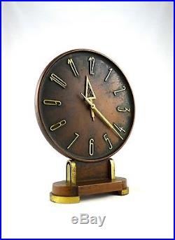 Rare Authentic 30s German Metropolis Design Table Clock Art Deco Bauhaus 1930