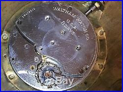 RARE Antique 8-Day WALTHAM Watch Co Art Deco Wood Wall Clock, NR