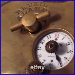 RARE! Antique Tiffany & Co Blue Guilloche &Sterling Silver 8 day Clock