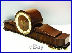 Rare Beautiful Art Deco Westminster Kienzle Chiming Mantel Clock With Pendulum