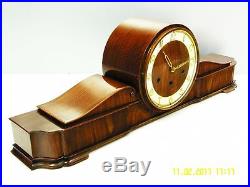 Rare Beautiful Art Deco Westminster Kienzle Chiming Mantel Clock With Pendulum