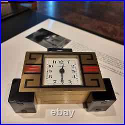 RARE Cartier Art Deco, Cubist Desk Clock, Works, Good Condition