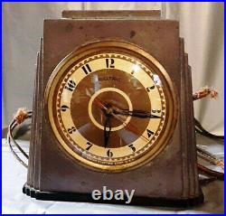RARE Deltric Deltah Electric Corporation Clock in Working Condition, VINTAGE