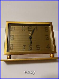 RARE General Electric VTG Art Deco 1930s electric table, desk clock Solid Brass