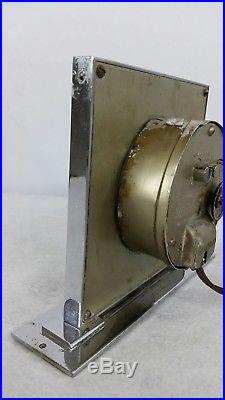 RARE Gilbert Rohde Herman Miller Chrome Art Deco Mantle Clock Tested and Works
