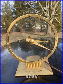 RARE Golden Hour Electric Mystery Clock Glass Wildwood by the Sea NJ 50s