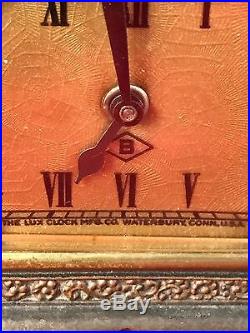 RARE Lux Mantle Clock With Candlesticks Griffin Art Deco Gothic Original Clock