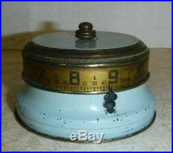 RARE MINI LUX Mystery Rotary Ribbon Tape Measure Clock Annular Art Deco Novelty