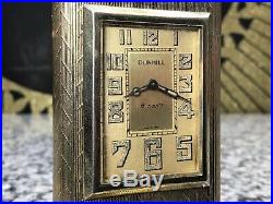 RARE Original 1920s Art Deco Sterling Silver DUNHILL Club Clock Table Lighter