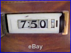 Rare Vintage Art Deco Pennwood Electric Flip Clock