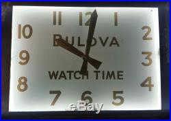 RARE VINTAGE NEON BULOVA CLOCK ART DECO Advertising Watches