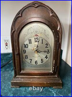 RARE Vintage Revere Telechron Westminster Chime Wooden Mantel Clock TESTED