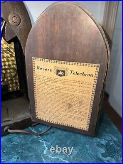 RARE Vintage Revere Telechron Westminster Chime Wooden Mantel Clock TESTED