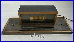 RARE Vintage Silver Crest Lawson Digital Clock Desk Mantel Smith Metal Arts Deco