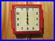 RARE Vintage Telechron Red Bakelite MCM Art Deco Electric Wall Clock 1930s 2H15s