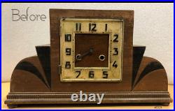 RESTORED Vintage Chime Art Deco Mantel Clock #1929