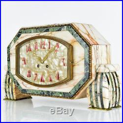 Rare 1920s French ART DECO High-Style MANTEL CLOCK by MARTI, fully serviced