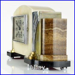 Rare 1920s French ART DECO MANTEL CLOCK by F. MARTI, fully serviced