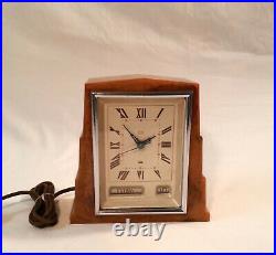 Rare 1930'S Art Deco Bond Electric Butterscotch Catalin Clock Read Description