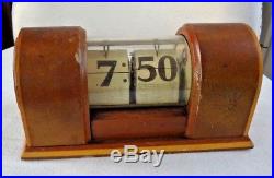 Rare 1930's Art Deco New Haven Cylindrical Flip Clock FOR PARTS
