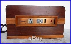 Rare 1936 Telechron flip clock Mod 8B09 TRIBUTE, Dorwin Teague Art Deco desiign