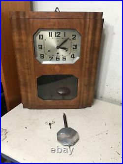 Rare Antique Jura French Art Deco 8 Chime Rod Westminster Wall Clock Parts
