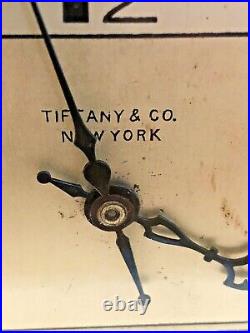 Rare Antique Vintage Tiffany Co NY Chelsea Art Deco Brass Desk Clock 1935-36